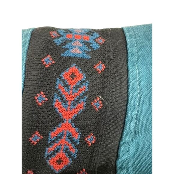 "CARHARTT" Vintage Thermal Lined Firm Duck JRO 455 Teal Blue AZTEC Jacket SZ L - Picture 9 of 16